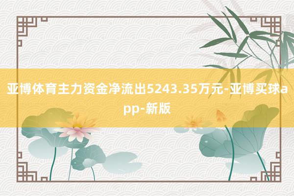 亚博体育主力资金净流出5243.35万元-亚博买球app-新版